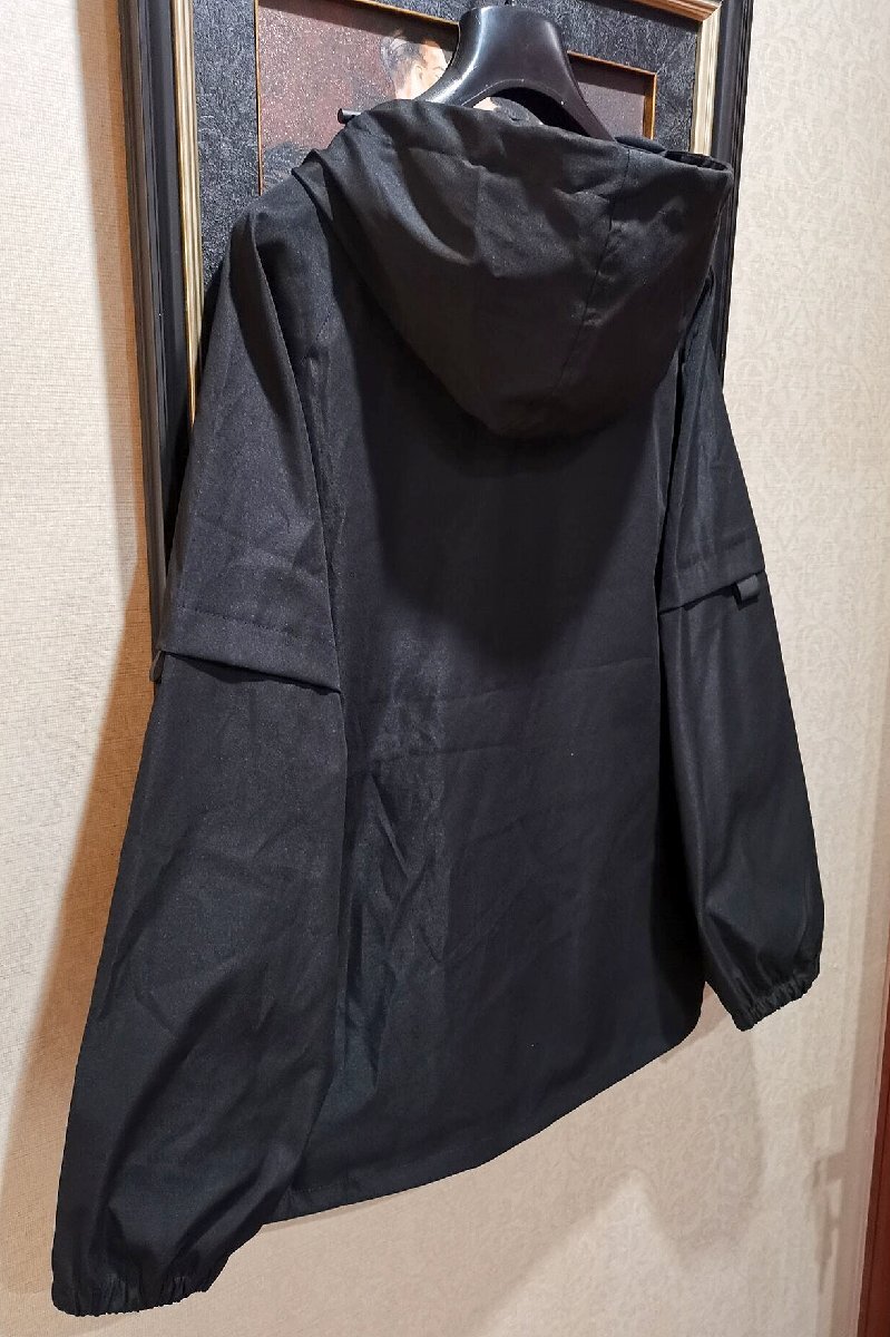 今節★最高級アウトドア◆イタリア・ミラノ発*BOLINI*NeoDry高機能素材・UVカット/防風・ウィンドブレーカー・マウンテンパーカ・XL・黒_画像8
