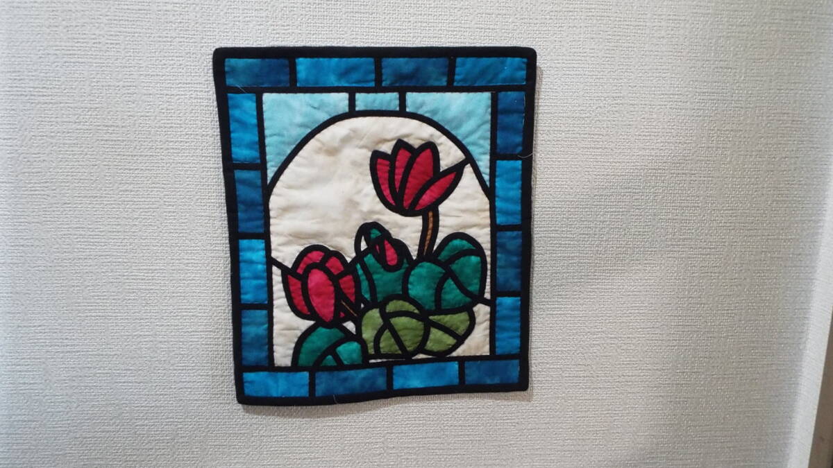 シクラメンのステンドグラス（ハンドメイド）_画像1