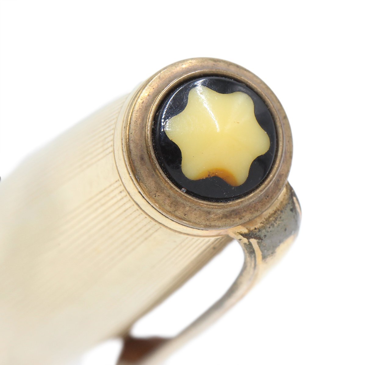 ★R2439 モンブラン マスターピース 642N 万年筆 ペン先14C/585 ニブF ブラックxゴールド 試書未確認 MONTBLANC Masterpiece メンズ★_画像3