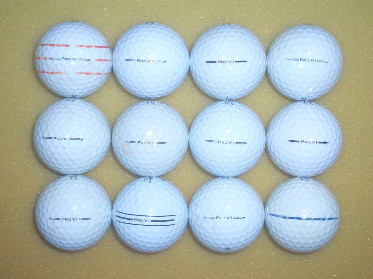 (+■+)中古品 タイトリスト Pro V1 (12球)_画像2