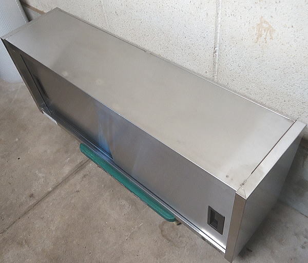 ★中古 業務用 アズマ製作所 AZUMA ステンレス製 吊戸棚 天吊り棚 天吊棚 120x30x45cm 現状品 店舗用品 厨房用品 内装備品 衛生許可_画像3