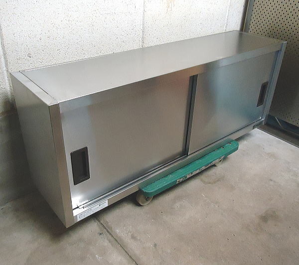 ★中古 業務用 アズマ製作所 AZUMA ステンレス製 吊戸棚 天吊り棚 天吊棚 120x30x45cm 現状品 店舗用品 厨房用品 内装備品 衛生許可_画像1