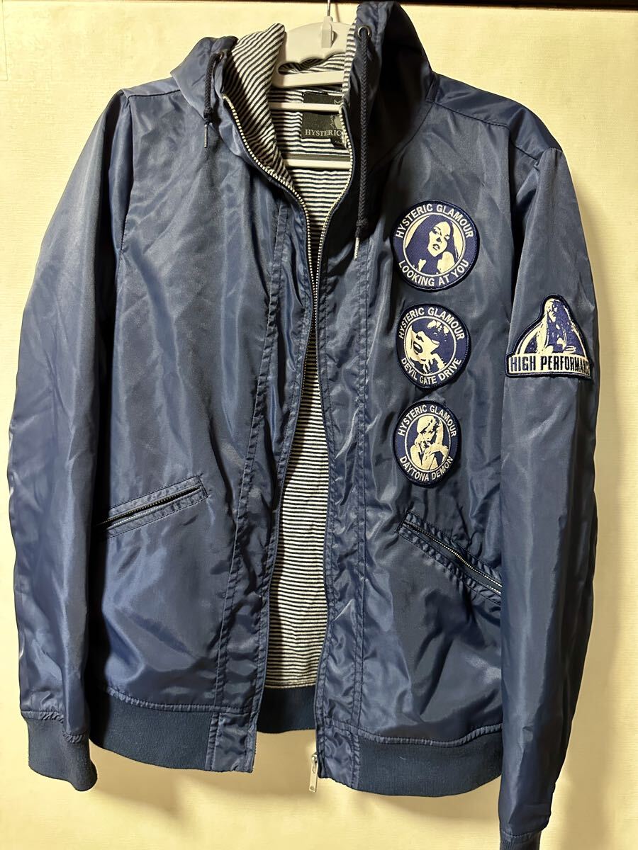 HYSTERIC GLAMOUR Hysteric Glamour капот жакет темно-синий M размер HYSTERIC GLAMOUR Hysteric Glamour капот жакет темно-синий M размер