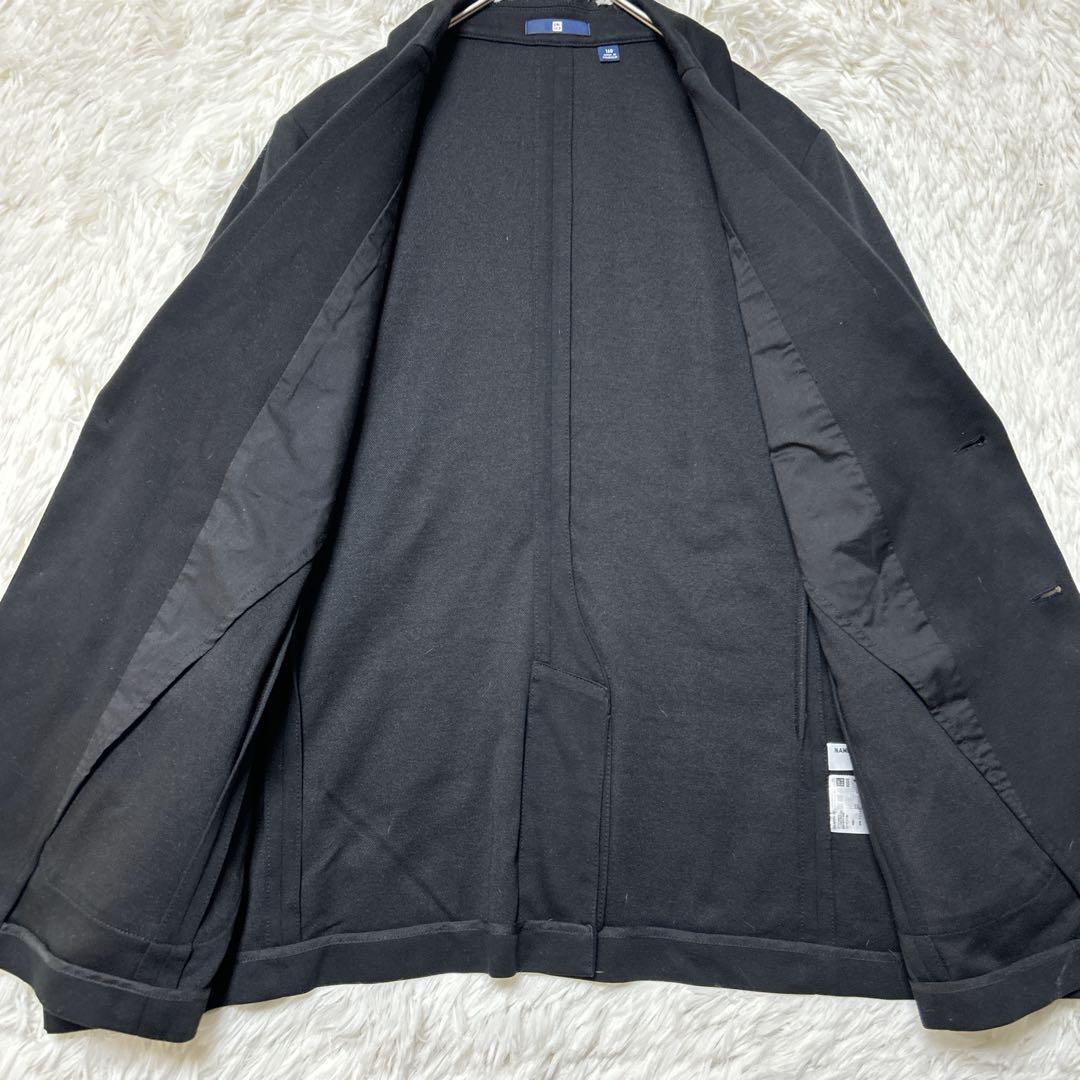 ユニクロ セットアップ ジャージージャケット ジャージーパンツ フォーマル 黒 09FABB_画像5