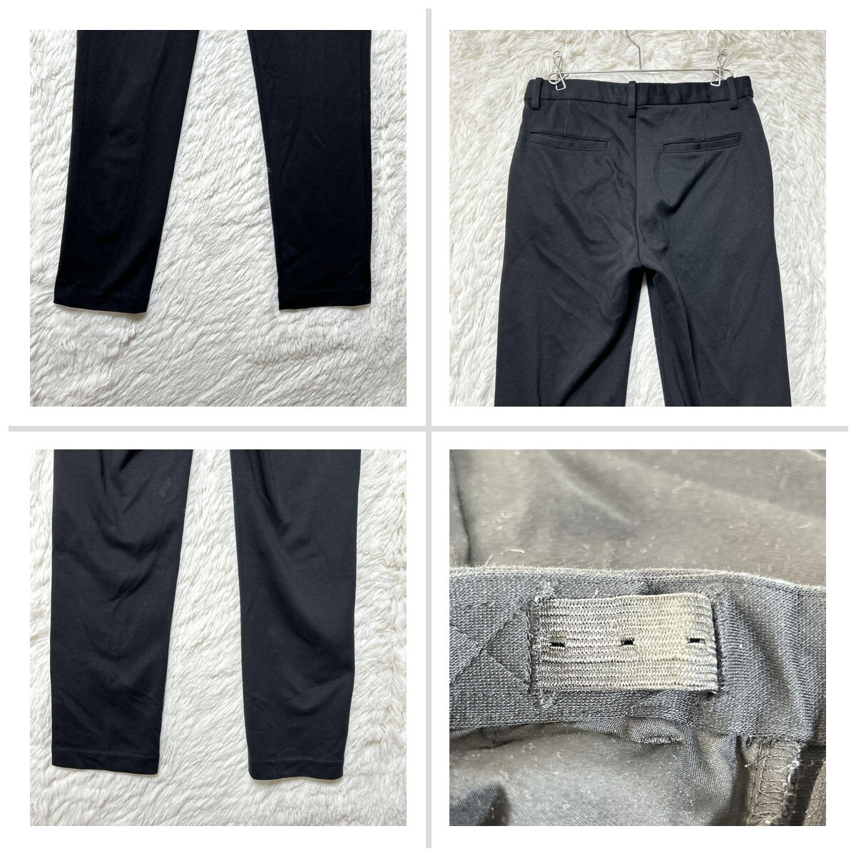 ユニクロ セットアップ ジャージージャケット ジャージーパンツ フォーマル 黒 09FABB_画像9