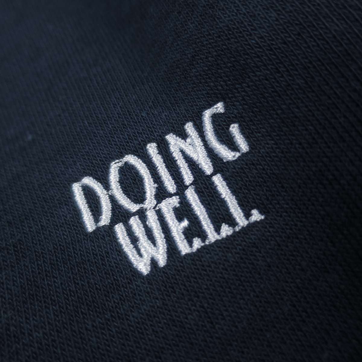 新品 ★ ZIP FIVE ジップファイブ DOING WELL ロゴ 刺繍 裏起毛 ジップパーカー フーディー 42bz/307紺/【XL】_画像3