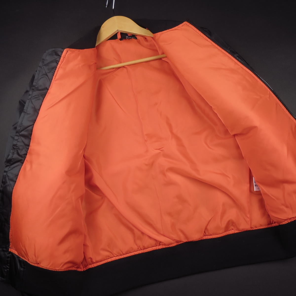 新品 ★ ZIP FIVE ジップファイブ レギュラーサイズ MA-1 ミリタリー フライト ブルゾン ジャケット 003/黒/【L】_画像8