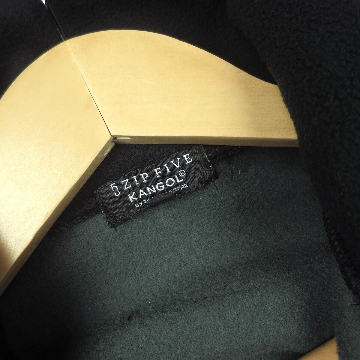 新品 ★ ZIP FIVE ジップファイブ KANGOL 別注 フリース ラグラン ハーフジッププルオーバー 34l /チャコ/【M】_画像2