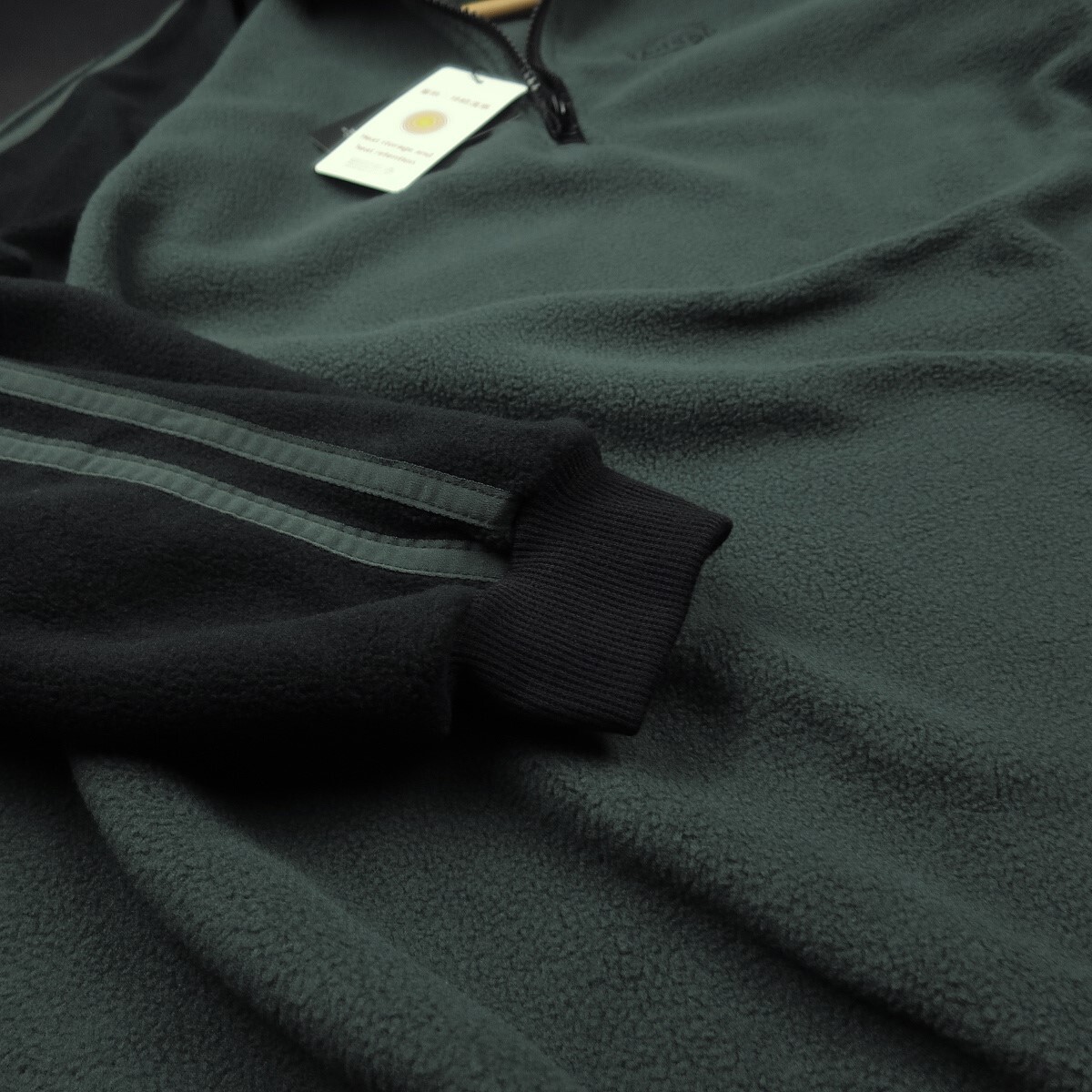 新品 ★ ZIP FIVE ジップファイブ KANGOL 別注 フリース ラグラン ハーフジッププルオーバー 34l /チャコ/【M】_画像5