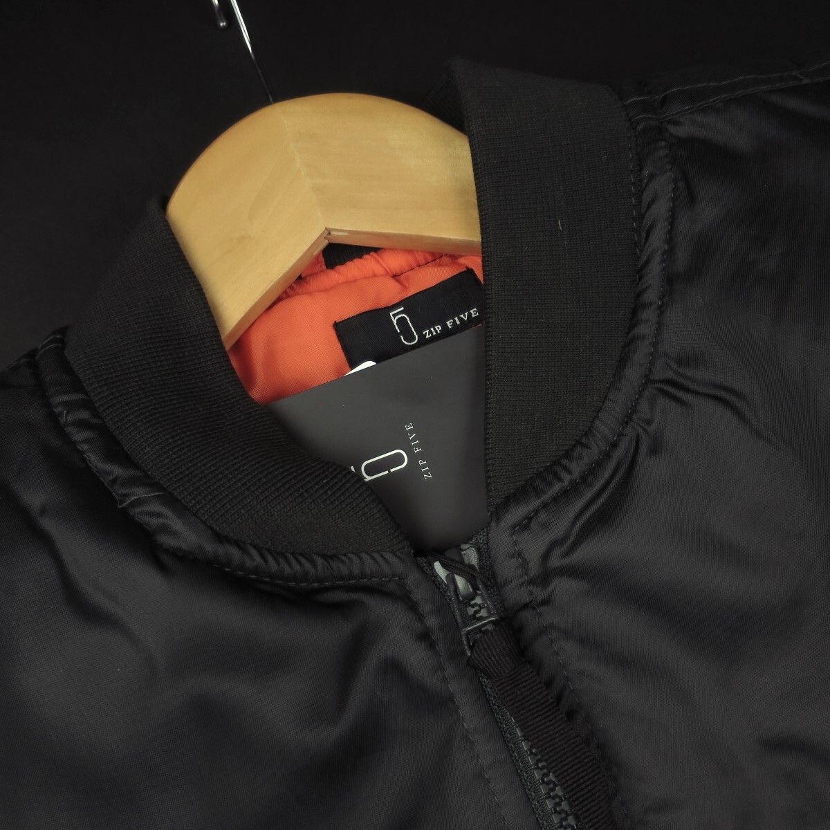 新品 ★ ZIP FIVE ジップファイブ レギュラーサイズ MA-1 ミリタリー フライト ブルゾン ジャケット 003/チャコール/【L】_画像2