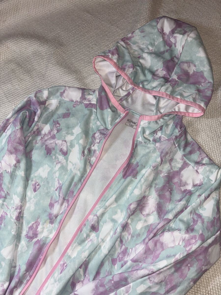 IGNIOignio с капюшоном . бледно-голубой основа джемпер спорт 160cm