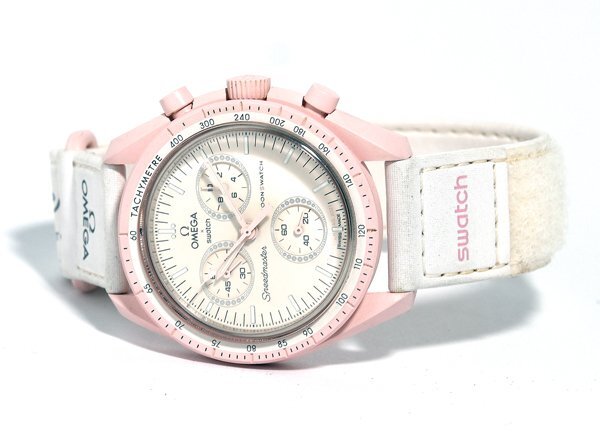 ★箱保付!美品!Swatch × OMEGA スウォッチ × オメガ MISSION TO VENUS 42mm SO33P100 クオーツ メンズ★_画像3