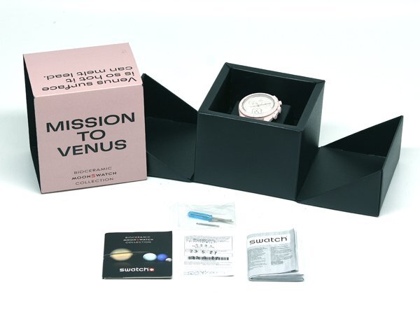 ★箱保付!美品!Swatch × OMEGA スウォッチ × オメガ MISSION TO VENUS 42mm SO33P100 クオーツ メンズ★_画像10