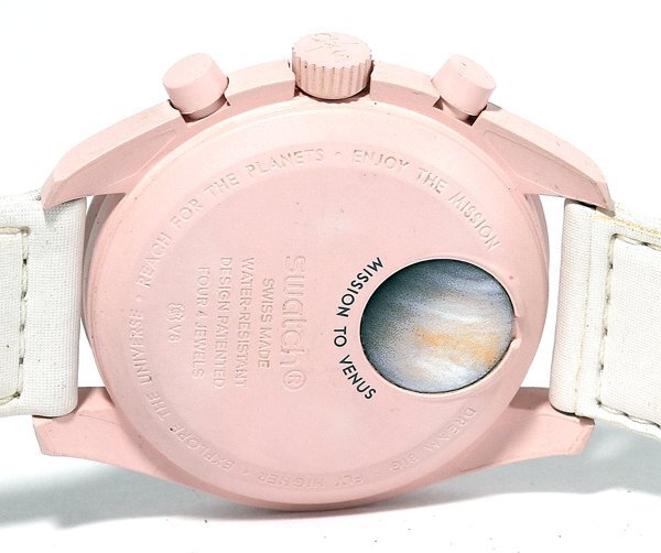 ★箱保付!美品!Swatch × OMEGA スウォッチ × オメガ MISSION TO VENUS 42mm SO33P100 クオーツ メンズ★_画像7