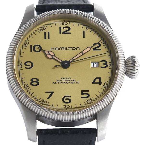 ★良品!HAMILTON ハミルトン カーキ パイオニア オート H604550 デイト 自動巻き メンズ★_画像1