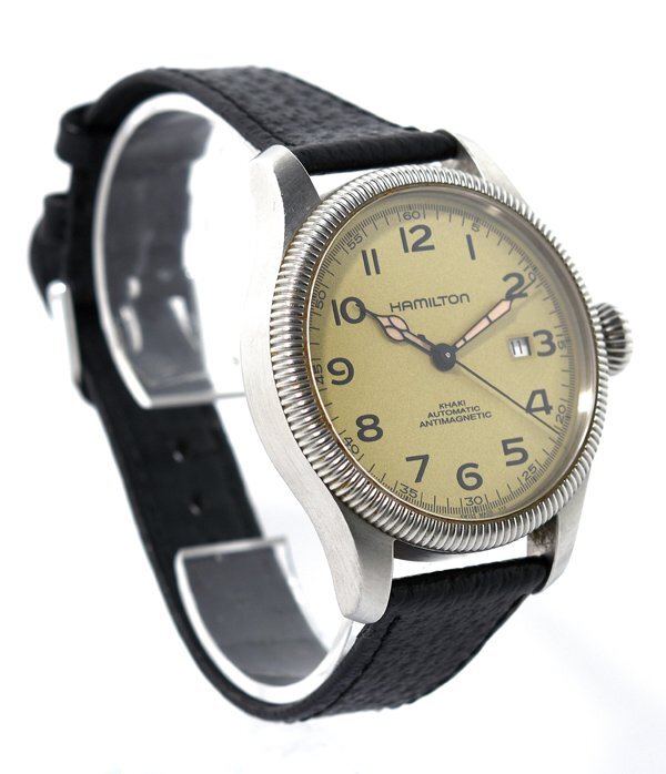 ★良品!HAMILTON ハミルトン カーキ パイオニア オート H604550 デイト 自動巻き メンズ★_画像2