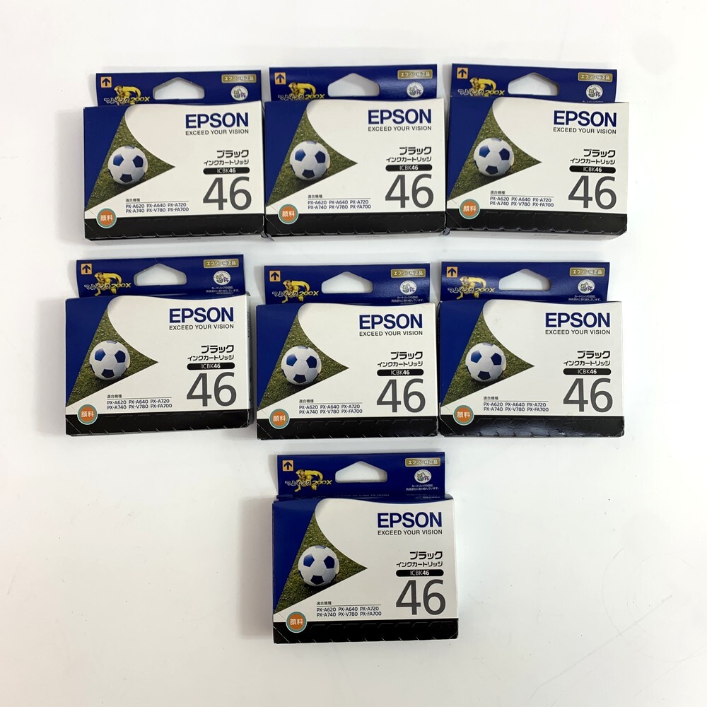 【同梱不可】【60】ジャンク品 エプソン EPSON IC4CL46 ICBK46 インクカートリッジ 4色パック ブラック 全13箱 ※期限切れ_画像2