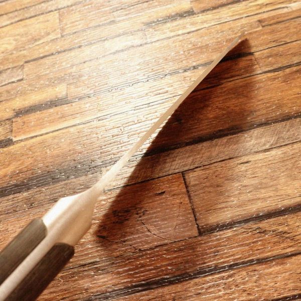  серый stain остроконечный кухонный нож точить settled универсальный сантоку нож углубление одна сторона лезвие . тест Glestain 160mm