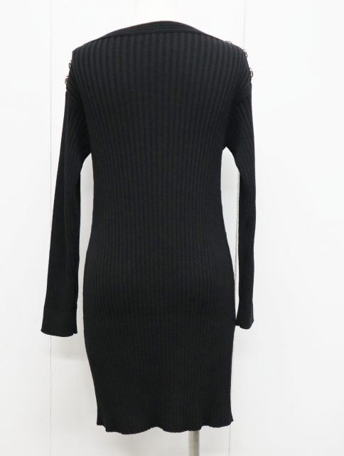 シャネル CHANEL P63137 フロント ココマーク ニット ワンピース サイズ34 ブラック レディース 【中古】 美品 アパレル_画像2