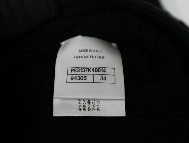 シャネル CHANEL P63137 フロント ココマーク ニット ワンピース サイズ34 ブラック レディース 【中古】 美品 アパレル_画像8