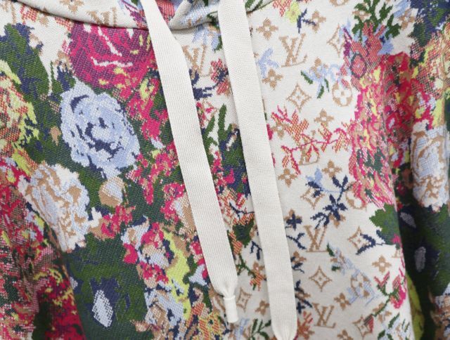 ルイヴィトン LOUIS VUITTON 22AW モノグラム ジャガード フラワー スウェット プルオーバー サイズM マルチ RM222 ZL_画像3