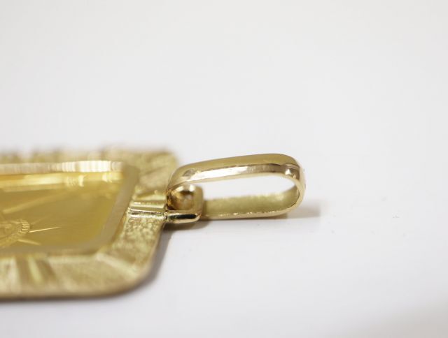 ペンダント K18 K24 インゴット スイス リバティ 6.1g イエローゴールド 18金 24金 アクセサリー 【中古】 ジュエリー_画像4