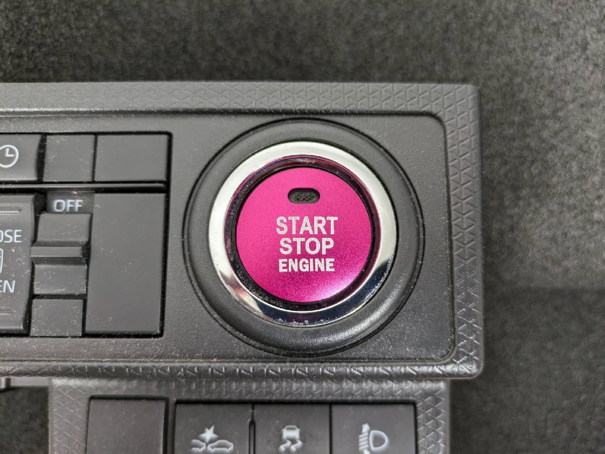 デザイン性UP♪ エンジン スタート スイッチ カバー ピンク ハイゼットカーゴ S700V S710V クルーズターボ スペシャル デッキバン_画像1