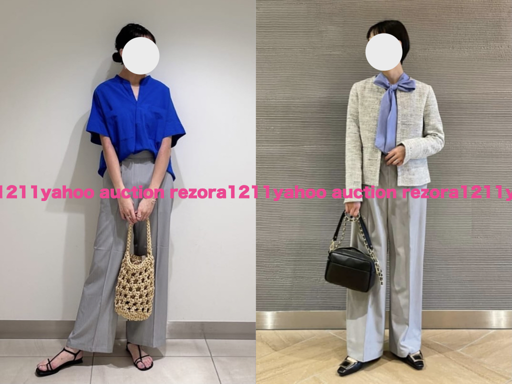 green label relaxing UNITED ARROWS ユナイテッドアローズ センターステッチ ドロスト イージー ワイド ストレート パンツ_画像4