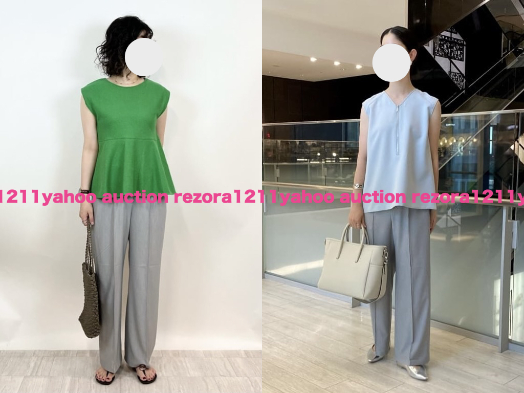 green label relaxing UNITED ARROWS ユナイテッドアローズ センターステッチ ドロスト イージー ワイド ストレート パンツ_画像5