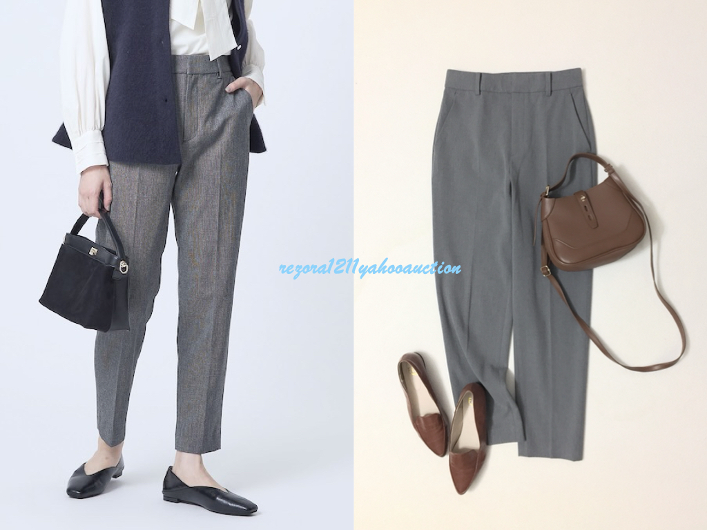 green label relaxing UNITED ARROWS ユナイテッドアローズ 2024AW 1.1万 センタープレス テーパード スラックス パンツ_画像1