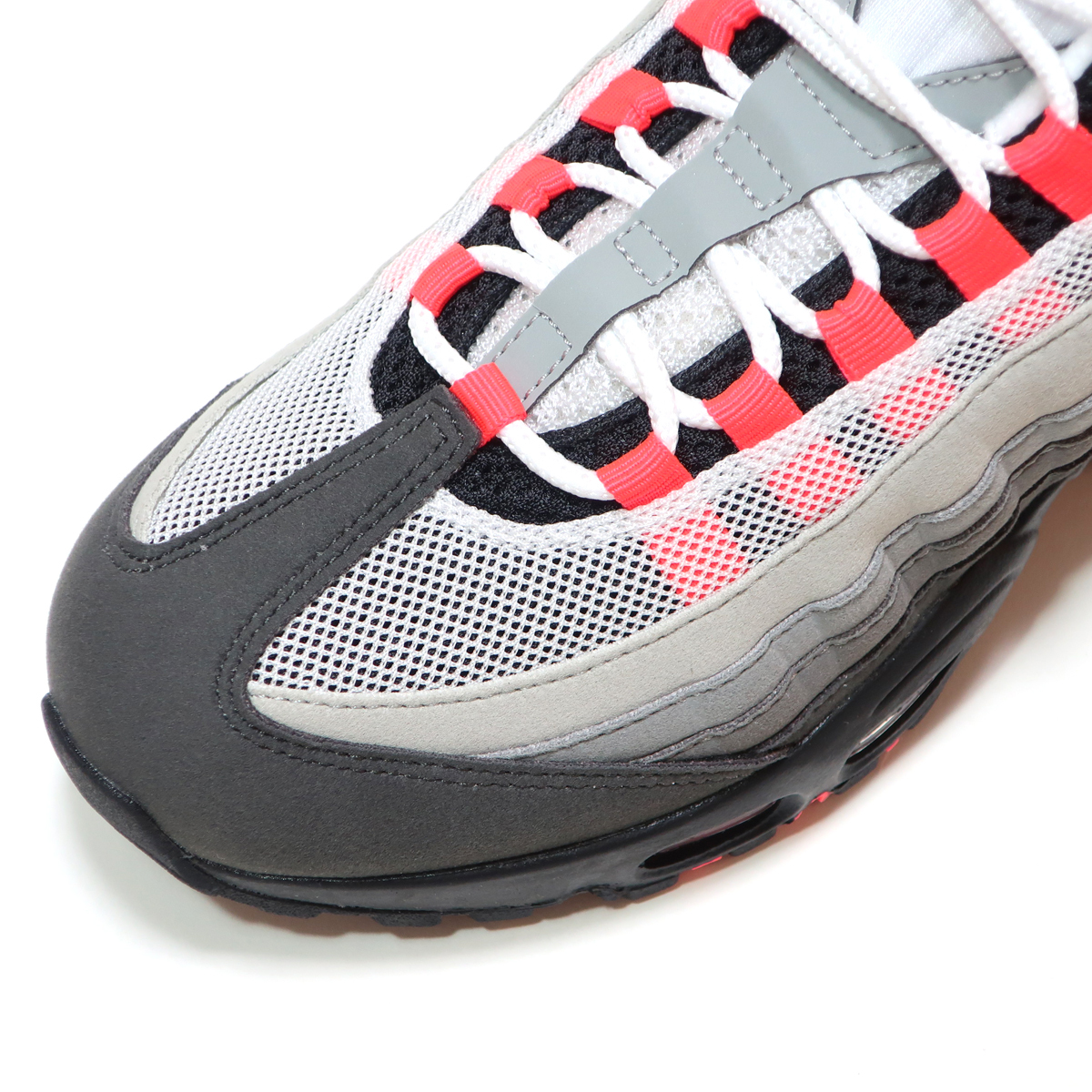 NIKE AIR MAX 95 OG BIG BUBBLE BLACK/SOLAR RED-MEDIUM ASH US7 25cm Nike air max 95 большой ba blue black / солнечный красный 