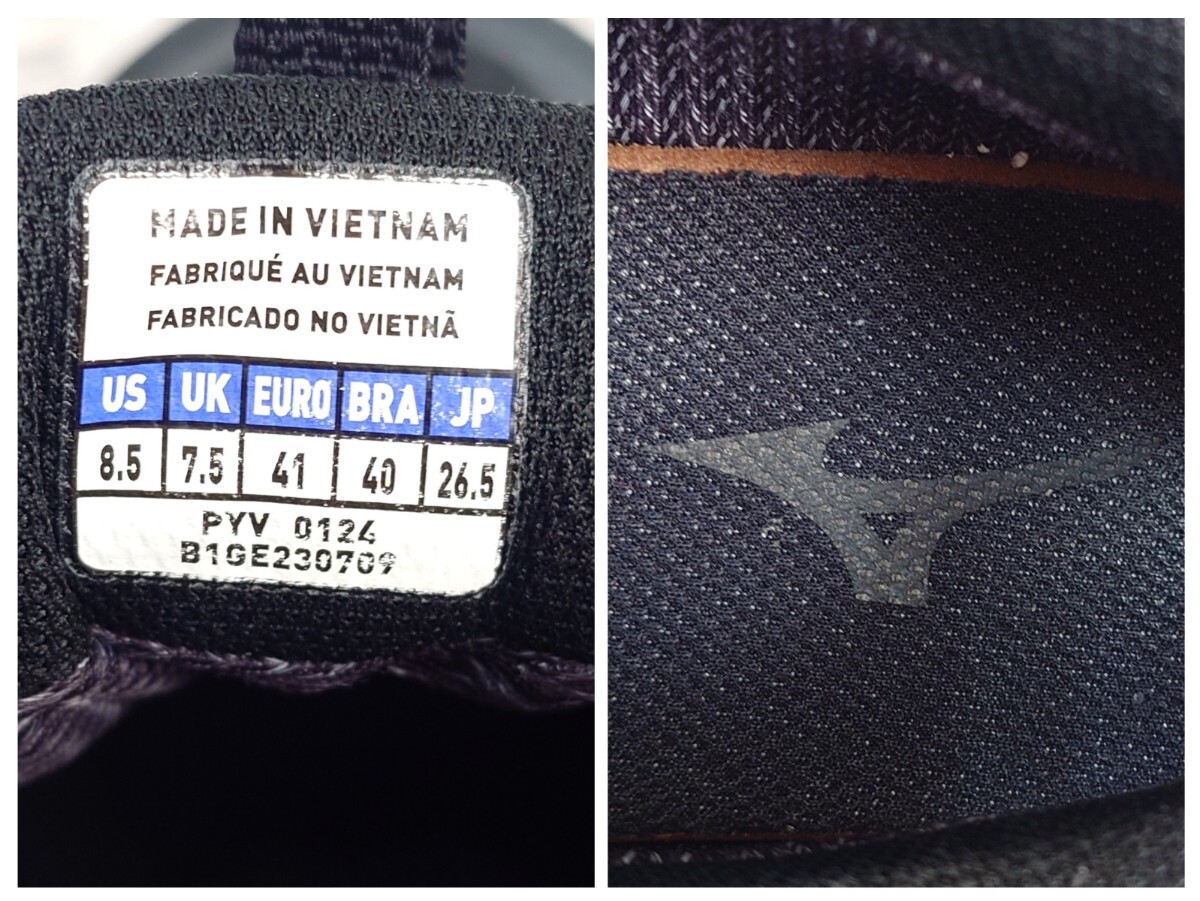 MIZUNO GORE-TEX ミズノ ゴアテックス スニーカー シューズ 靴 26.5cm メンズ オールブラック 黒色_画像9