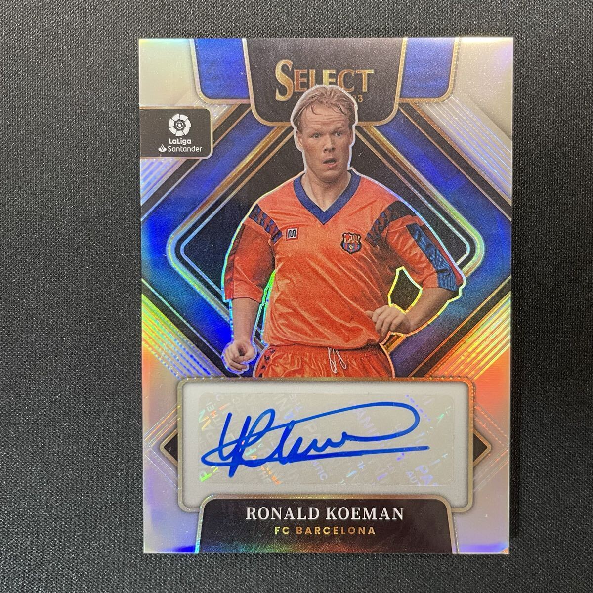 2022-23 Panini Select La Liga Ronald Koeman Auto Barcelona 直筆サインカード ロナルド・クーマン_画像1