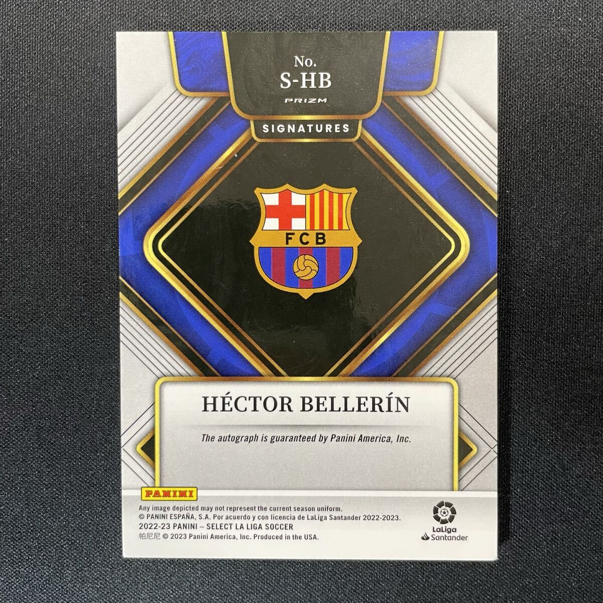 2022-23 Panini Select La Liga Hector Bellerin Auto Barcelona 直筆サインカード エクトル・ベジェリン_画像2