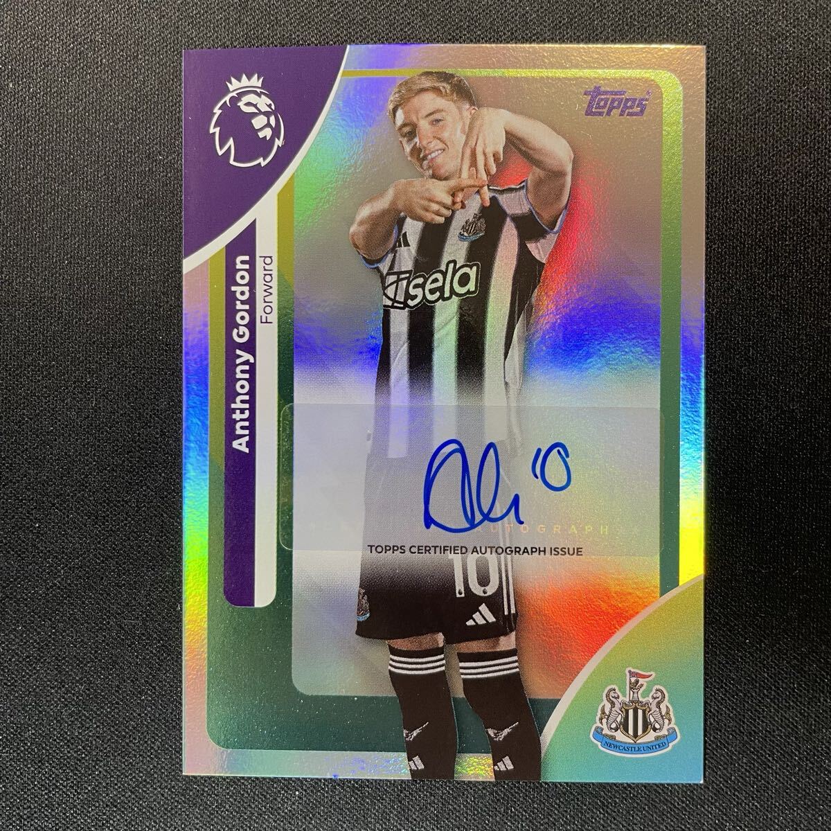 2025-26 Topps EPL Anthony Gordon Auto Newcastle United 直筆サインカード アンソニー・ゴードン_画像1
