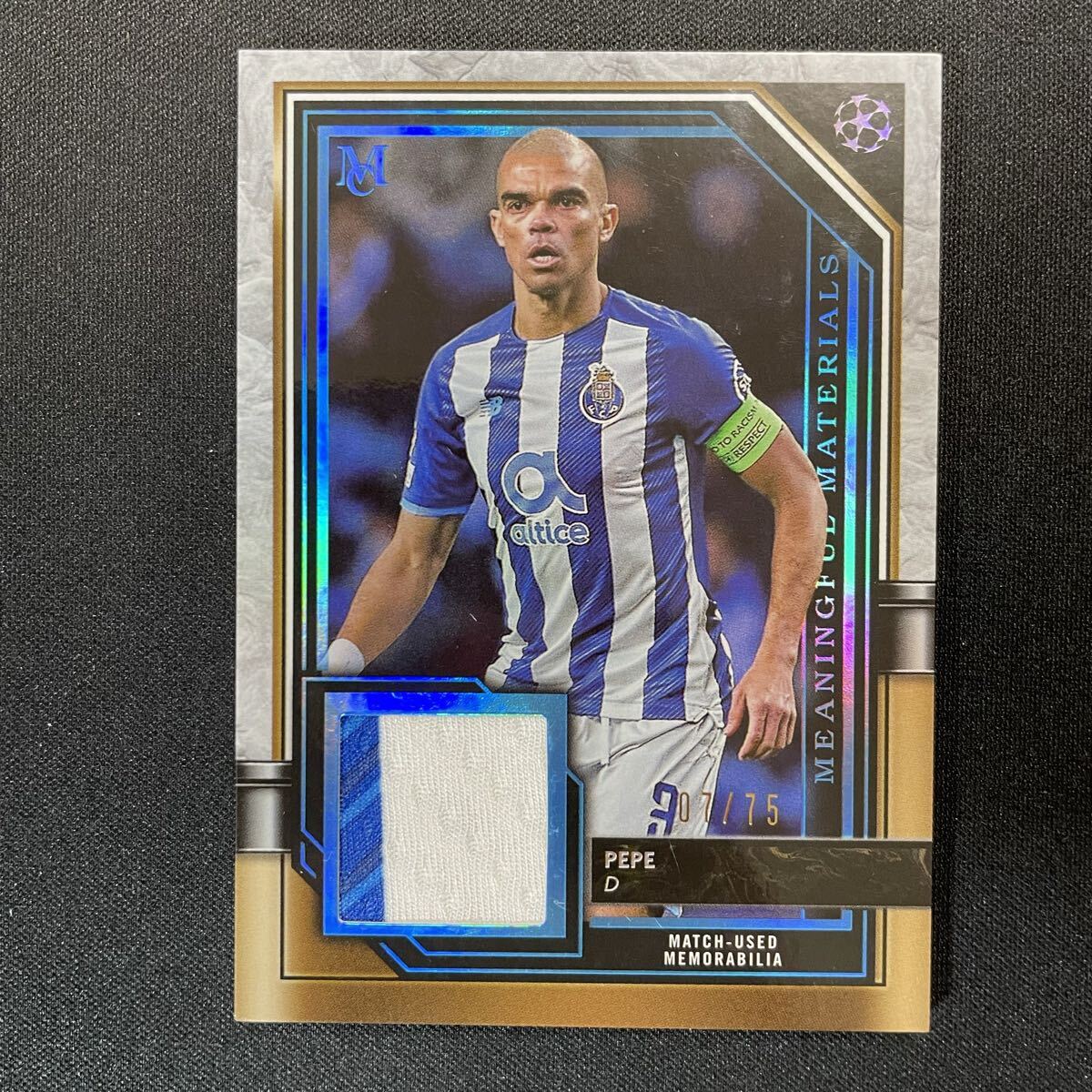 2021-22 Topps Museum UEFA Meaningful Material Relic Pepe Jersey Porto /75 ぺぺ_画像1