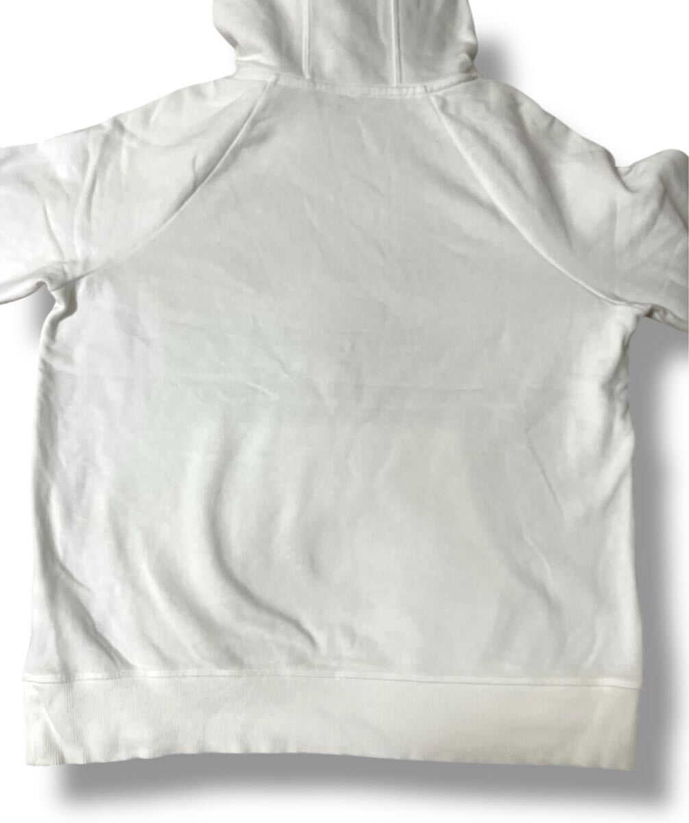 UNDER ARMOUR フーディー 裏起毛 ロゴ パーカー ホワイト XL ●洗濯プレス済● アンダーアーマー スウェット プルオーバー 白 古着/802_画像8