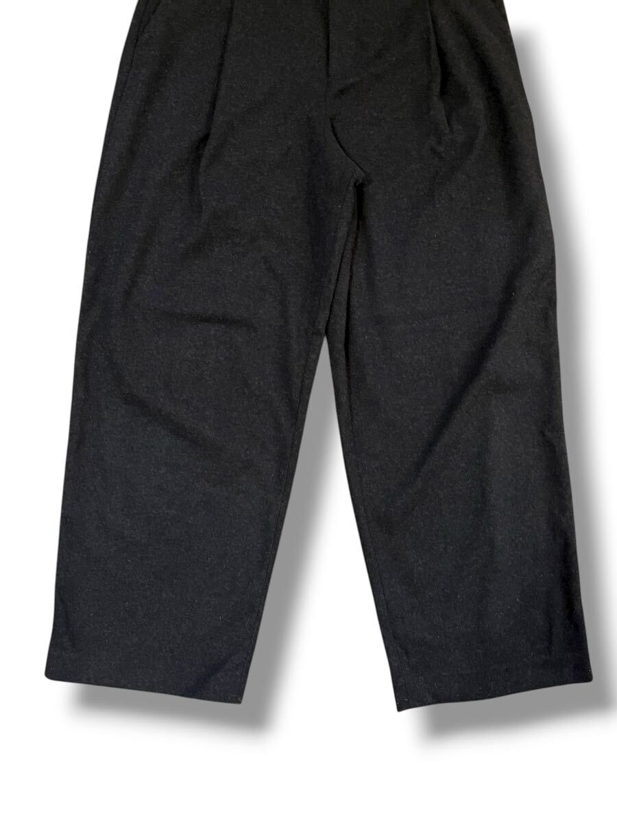 UNIQLO× COMPTOIR DES COTONNIERSコラボ ブラッシュドジャージータックワイドパンツ ダークグレー M ●洗濯プレス済● ユニクロ 古着/794_画像4