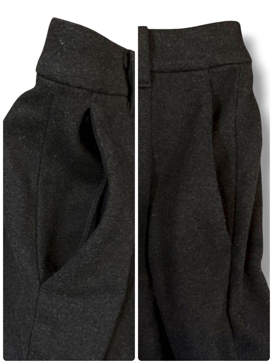 UNIQLO× COMPTOIR DES COTONNIERSコラボ ブラッシュドジャージータックワイドパンツ ダークグレー M ●洗濯プレス済● ユニクロ 古着/794_画像7