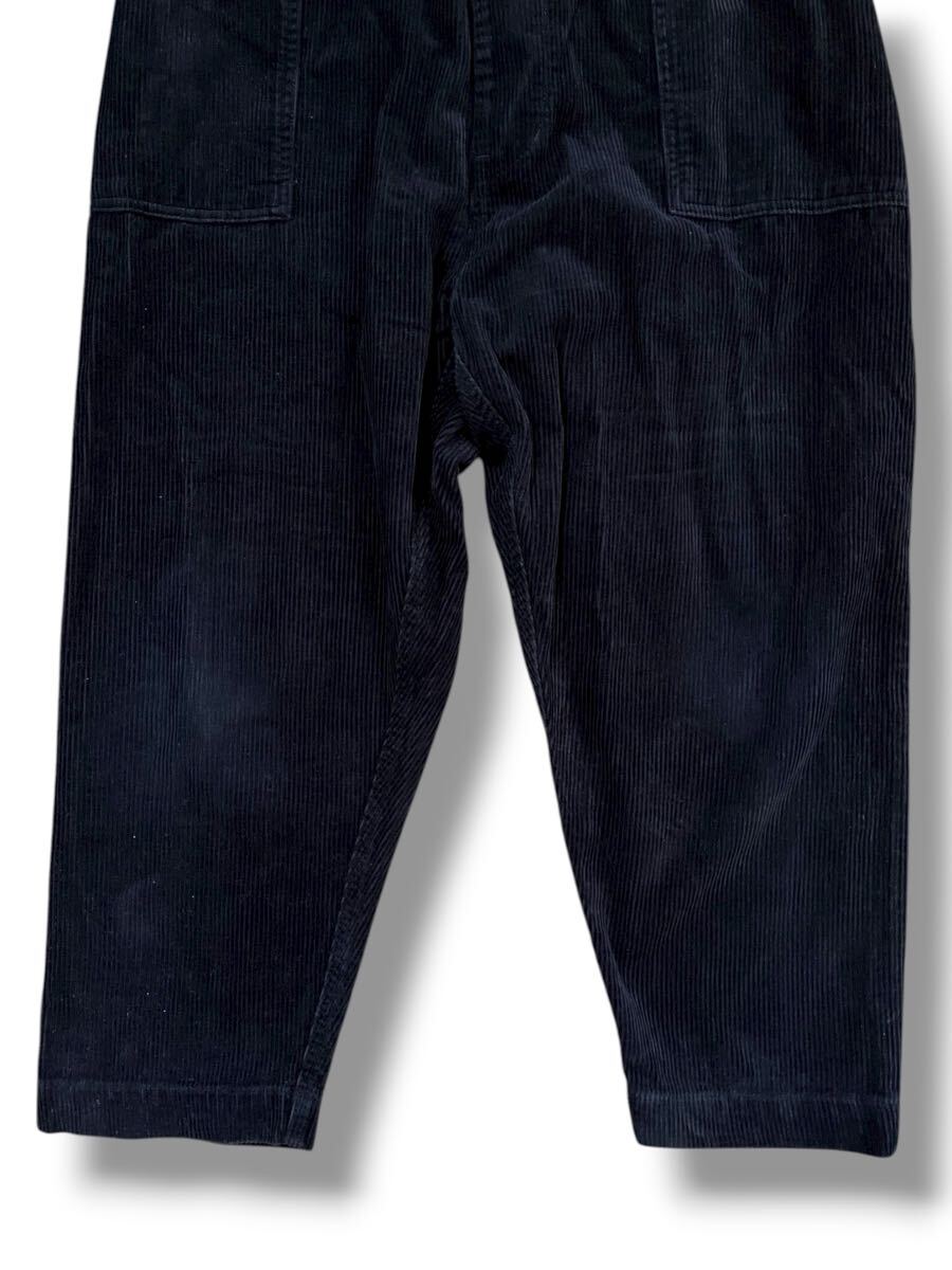 niko and… コーデュロイパンツ ネイビー 4 ●洗濯プレス済● ニコアンド ゆったり ウエストゴム 紺色 パンツ テーパード 古着/795_画像4