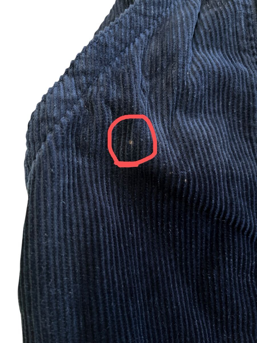 niko and… コーデュロイパンツ ネイビー 4 ●洗濯プレス済● ニコアンド ゆったり ウエストゴム 紺色 パンツ テーパード 古着/795_画像7