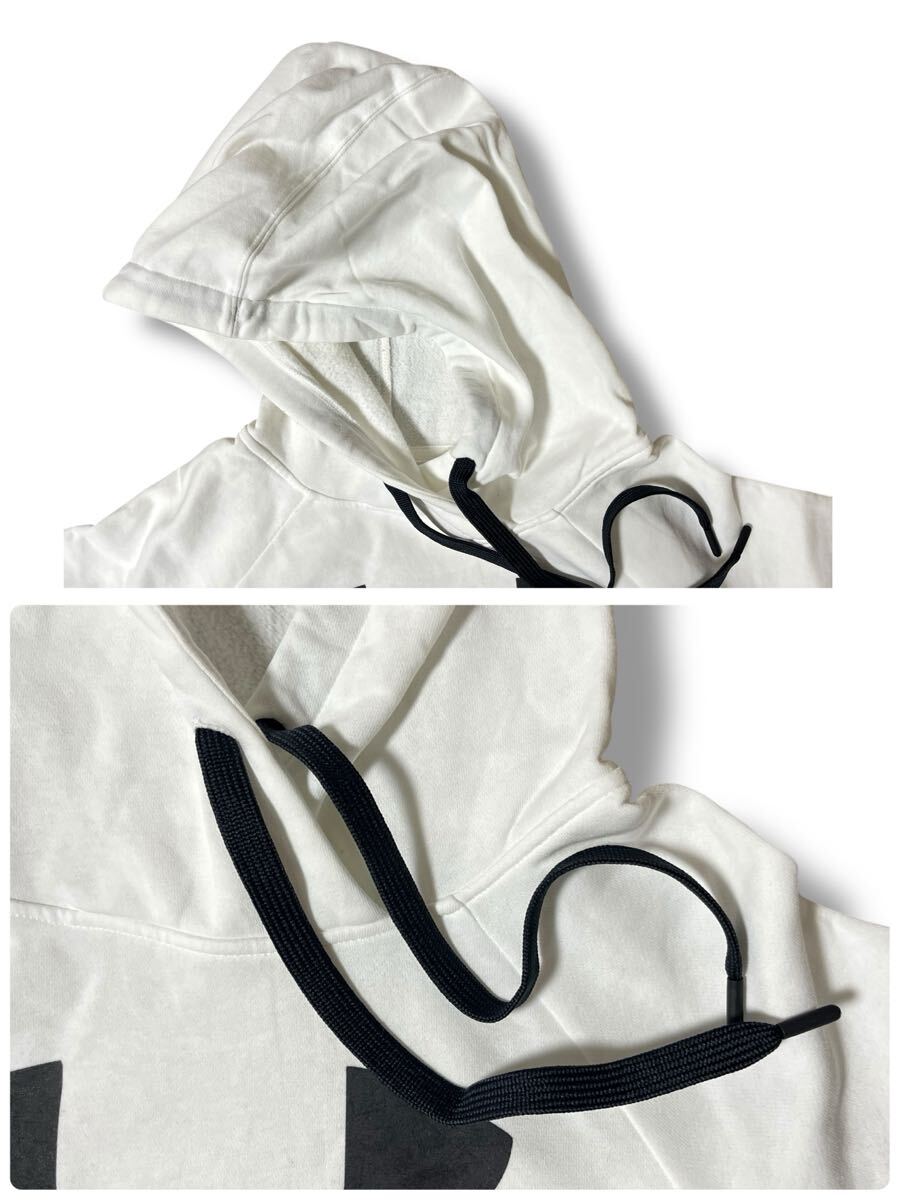 UNDER ARMOUR フーディー 裏起毛 ロゴ パーカー ホワイト XL ●洗濯プレス済● アンダーアーマー スウェット プルオーバー 白 古着/802_画像3