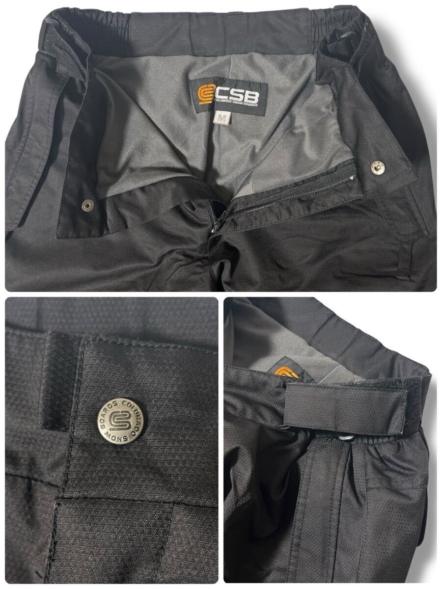 CSB スノーパンツ ブラック M ●洗濯プレス済● Colorado Snow Boards スキー スノーボード パンツ ウィンタースポーツ 古着/820_画像4