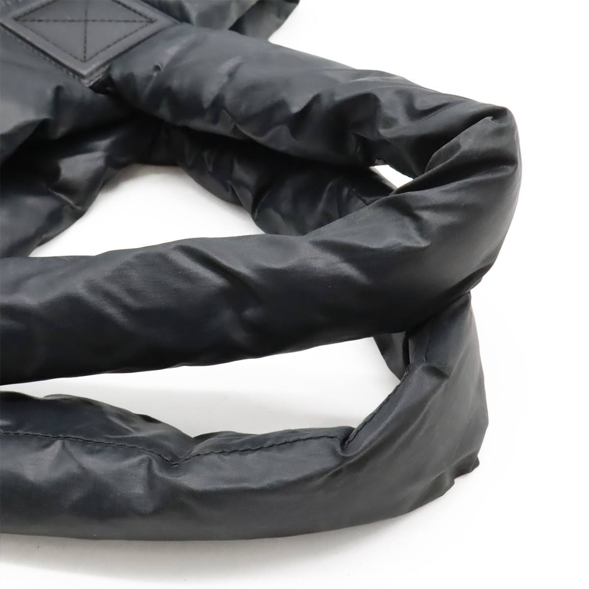 CHANEL シャネル コココクーン スモールトート トートバッグ ハンドバッグ キルティング ナイロン レザー ブラック 黒 シルバー金具 A48610_画像4