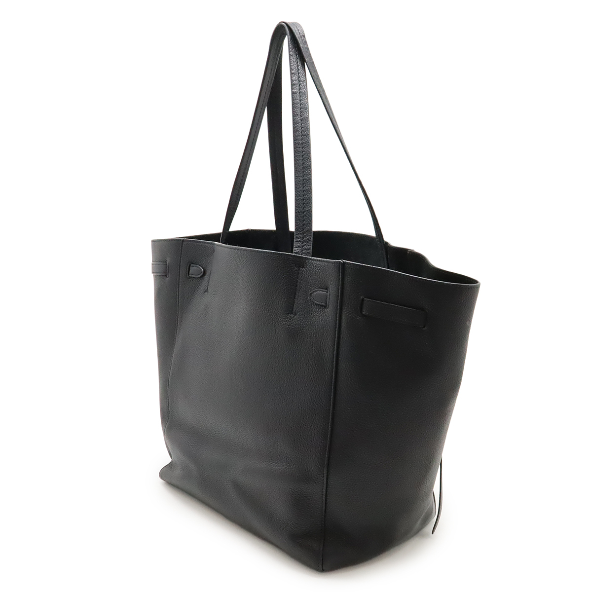 CELINE カバファントム スモール トートバッグ ショルダーバッグ ショルダートート セミショルダー レザー ブラック 黒 189023_画像2