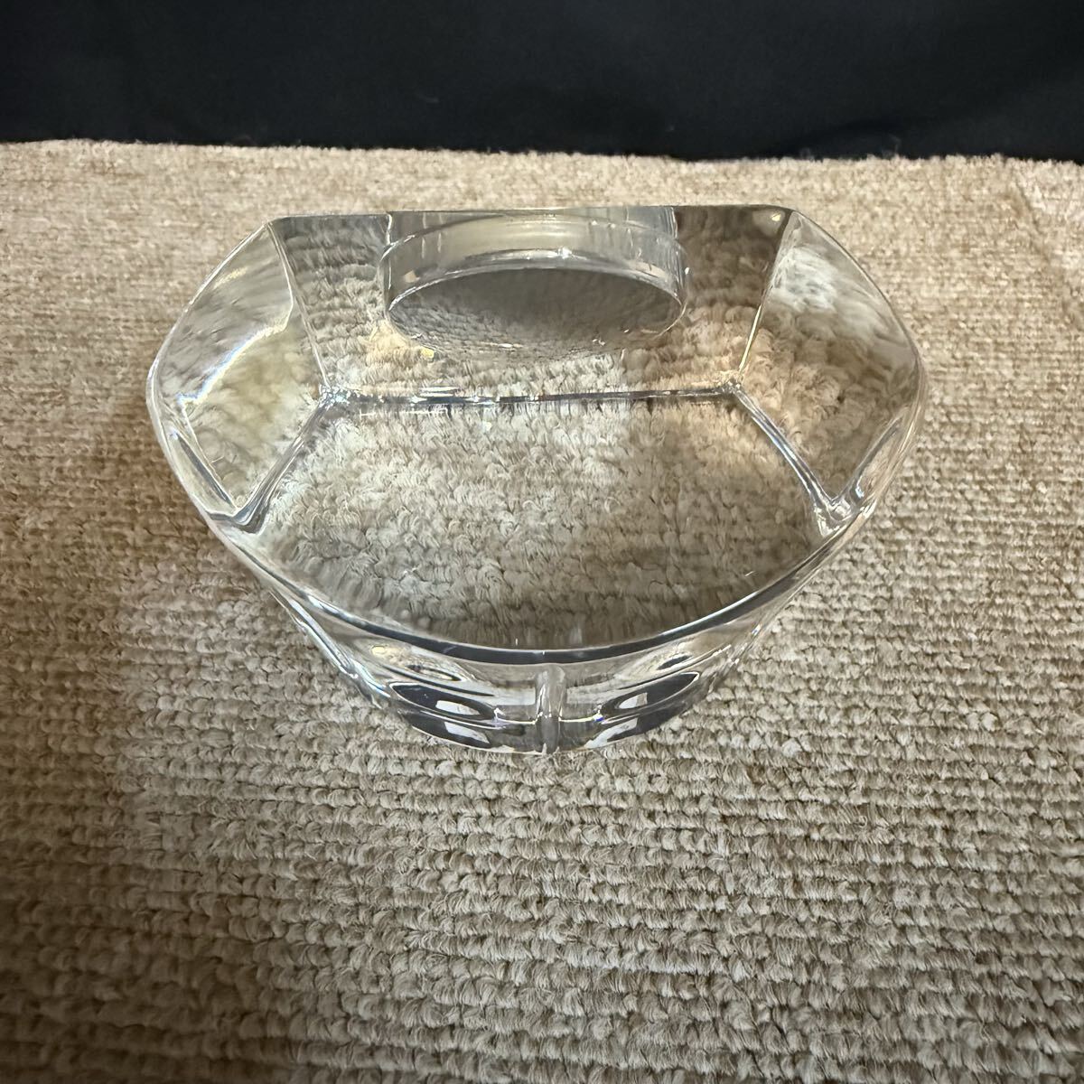 E792 A■ Baccarat バカラ　クリスタル　スモールクロック エキノックス　置時計　クォーツ_画像4