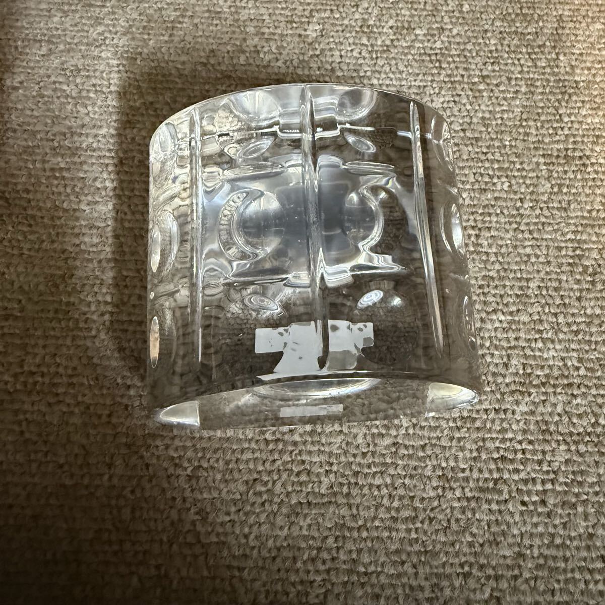 E792 A■ Baccarat バカラ　クリスタル　スモールクロック エキノックス　置時計　クォーツ_画像5