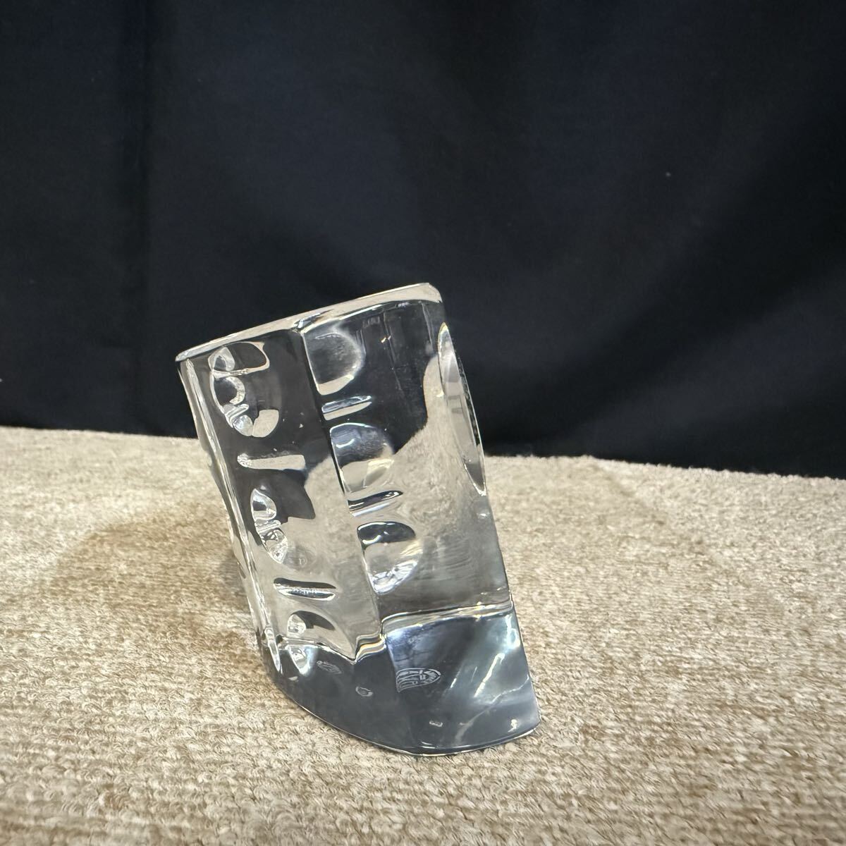 E792 A■ Baccarat バカラ　クリスタル　スモールクロック エキノックス　置時計　クォーツ_画像7