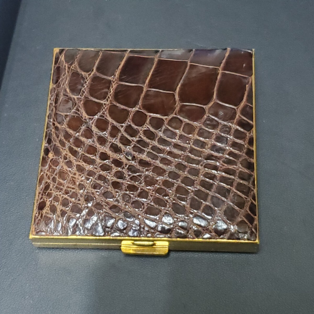 ★dunhillダンヒル★ クロコダイル コンパクト_画像2