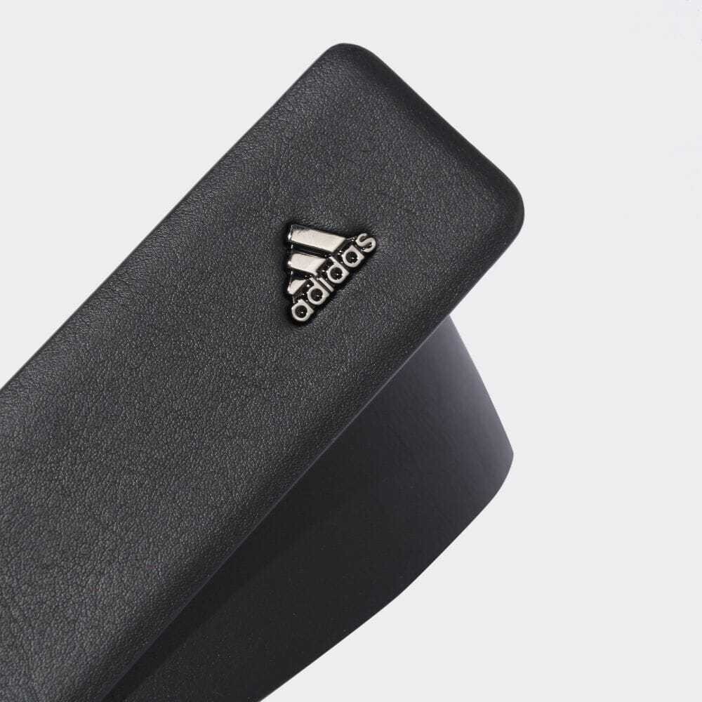 新品正規品 ADIDAS GOLF メンズ 紳士 レザー ベルト 黒 ブラック ゴルフウェア アディダス ゴルフ FM3100 定価12100円！ 牛革_画像2